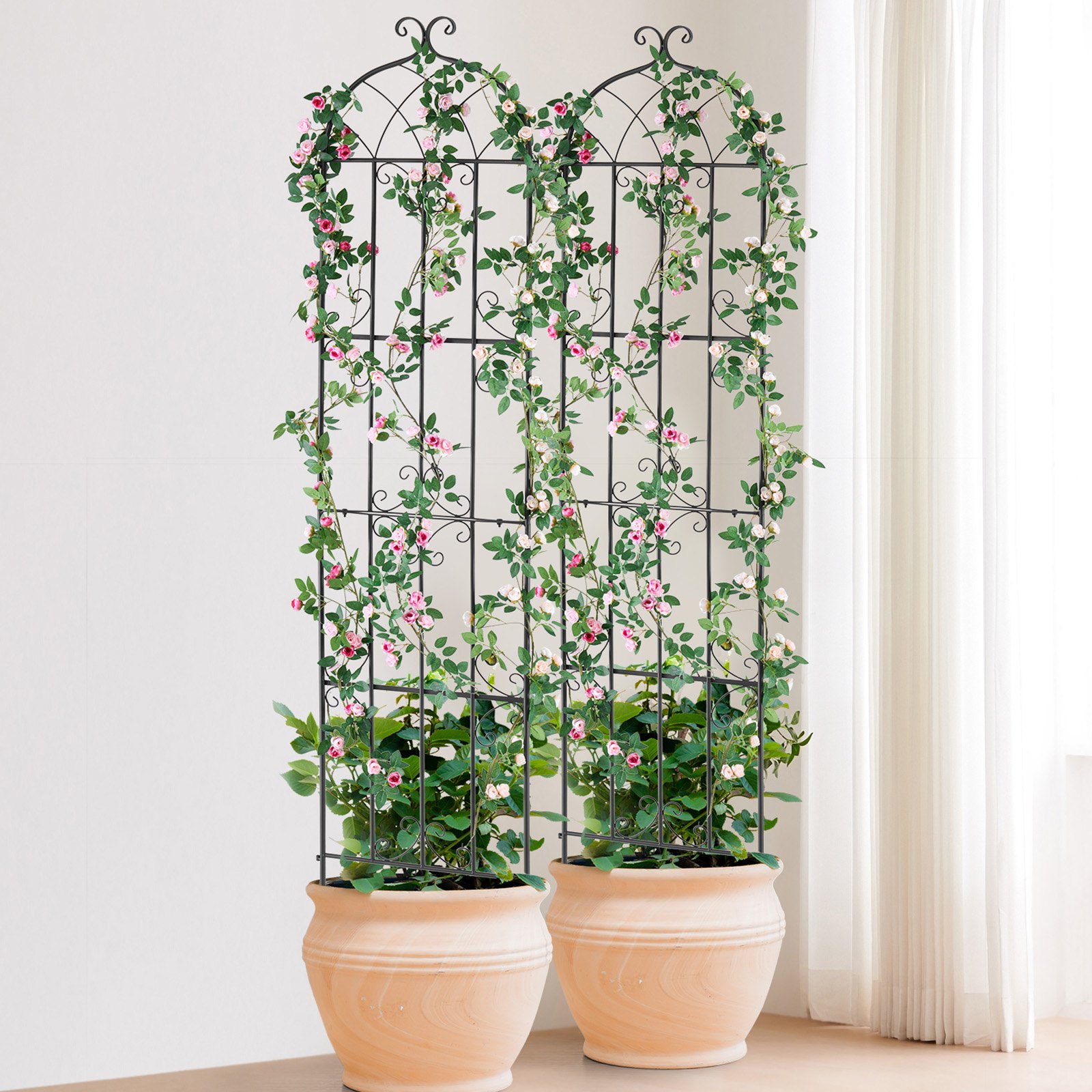 2 Packs Metal Garden Trellis For Climbing Plant Support, picture 2 of 2