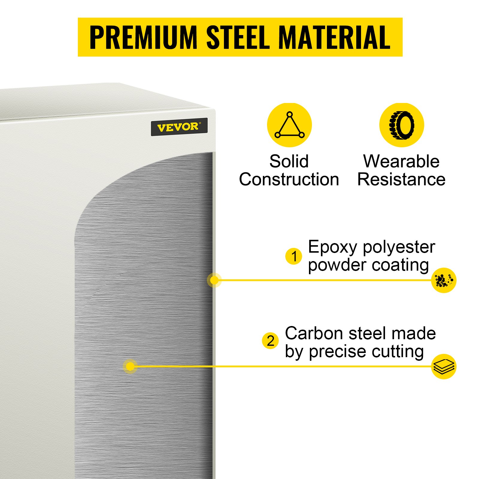 NEMA Steel Enclosure, 20 X 12 X 10'' NEMA 4X Steel Electrical Box, IP66 Waterproof & Dustproof, Outdoor/Indoor Electrical Junction Box, With Mounting Plate - Image 3
