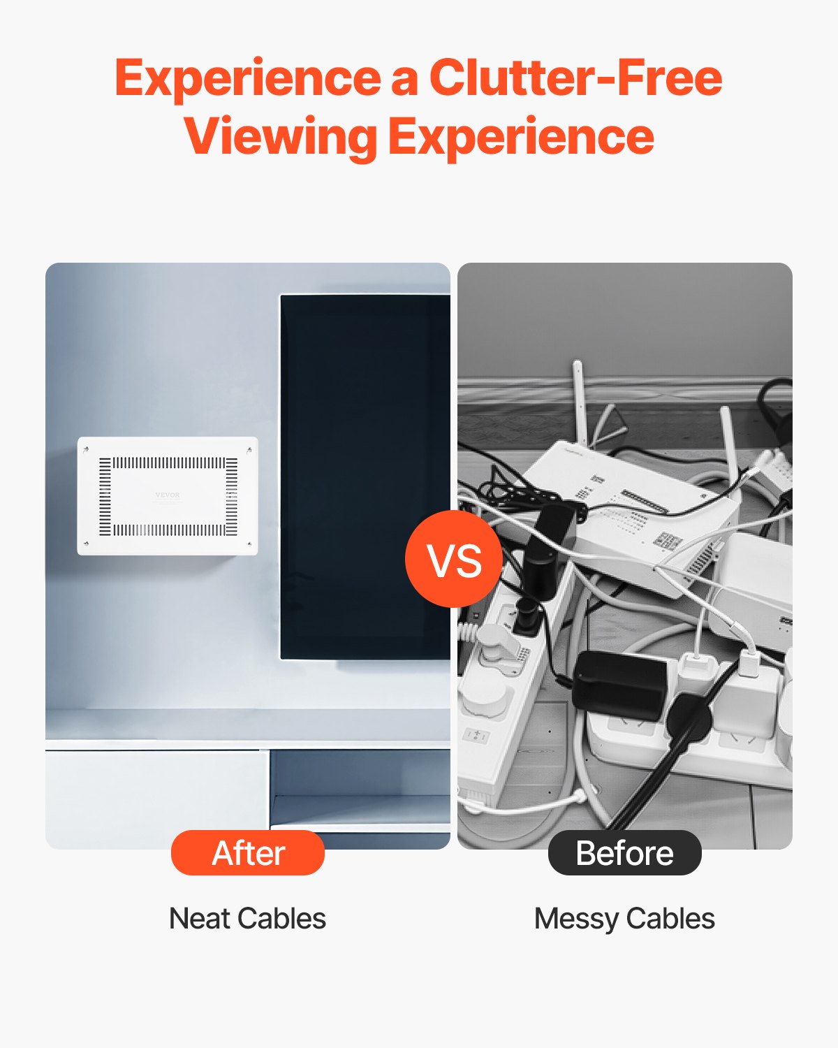 Structured Media Enclosure 9 In Recessed In-Wall TV Media Box With Cover