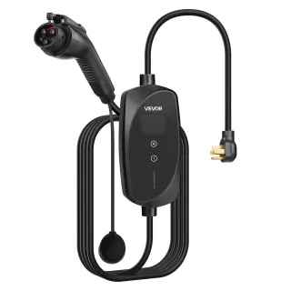 Level 2 EV Charger Portable Charger 40A 240V NEMA 14-50P With 25 Ft Cable