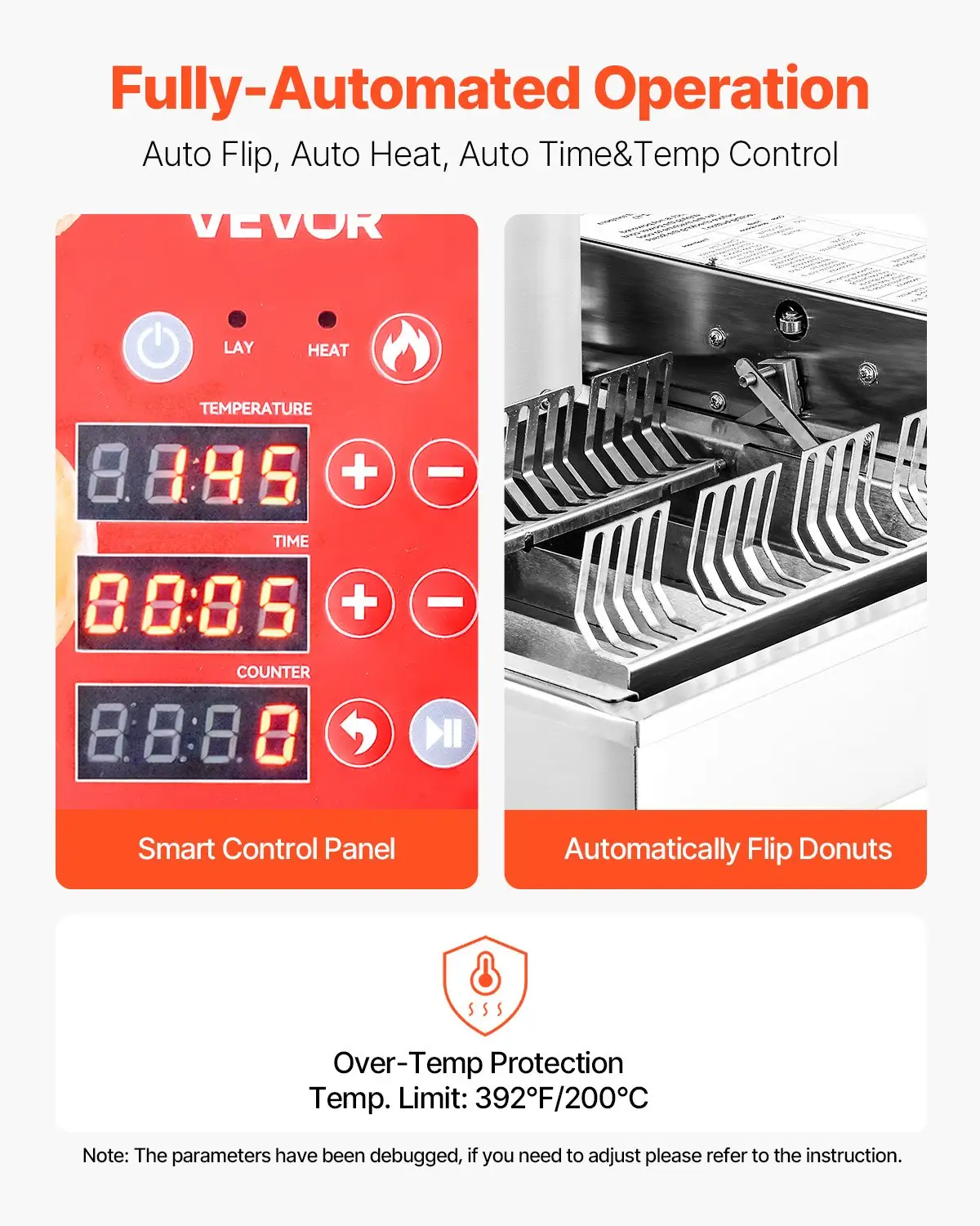 Commercial Automatic Donuts Making Machine Doughnut Maker 4 Rows 240 PCS/H