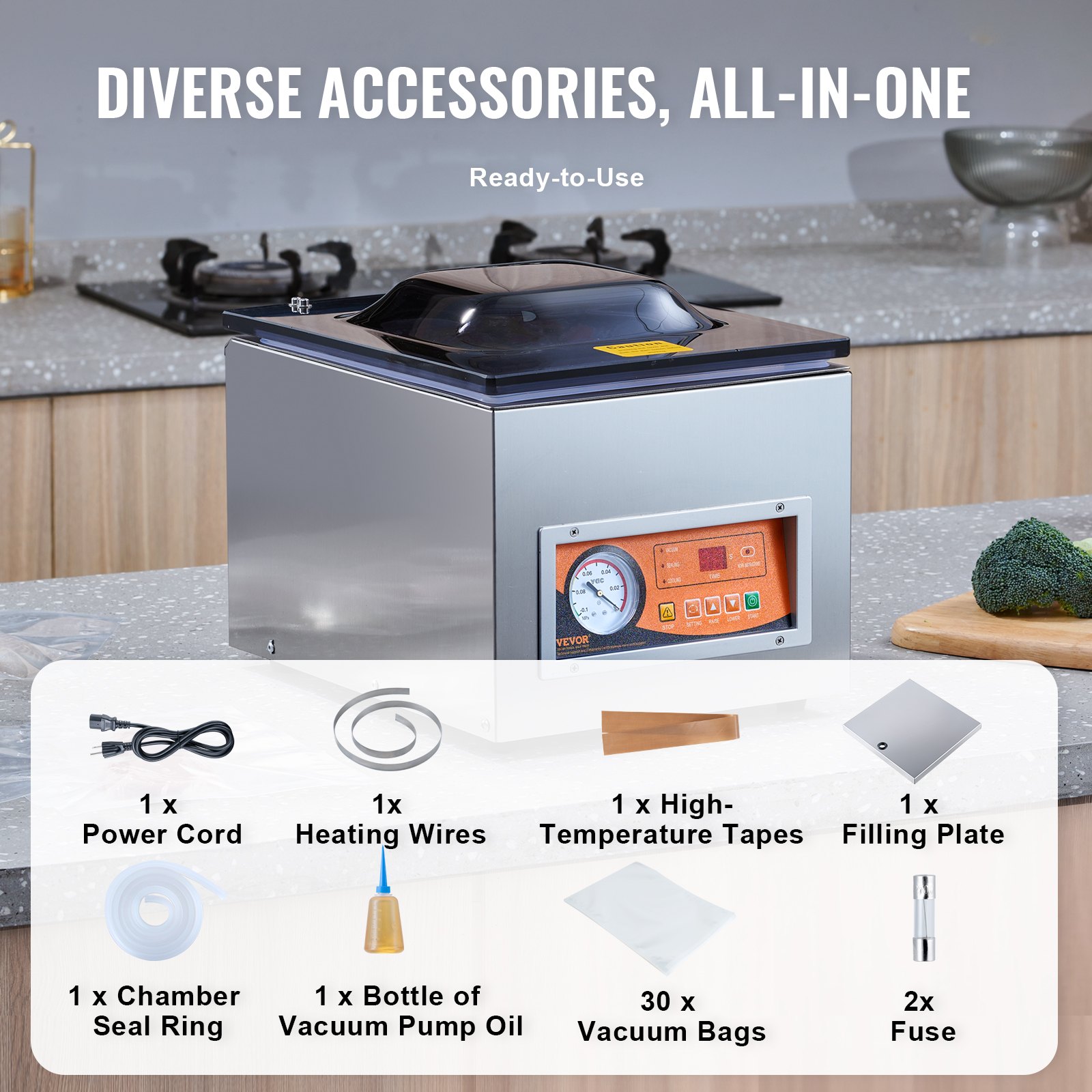 Chamber Vacuum Sealer — 260W Sealing Power — photo 5