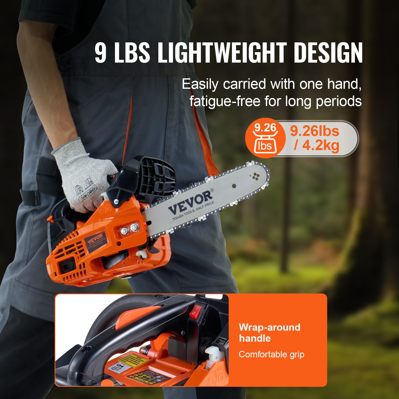 25.4CC 12' Gasoline Chainsaw Powered Wood Cutting Engine Gas Chain Saw image 5