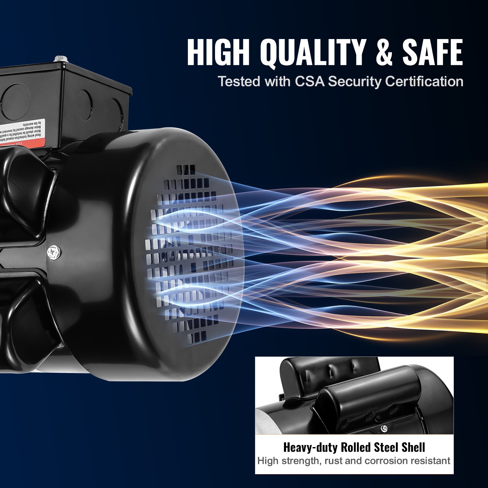 1.5HP Electric Motor 3450 Rpm, AC 115V/230V, 56 Frame, Air Compressor Motor Single Phase, 5/8′ Keyed Shaft, CW/CCW Rotation For Agricultural Machinery And General Equipment