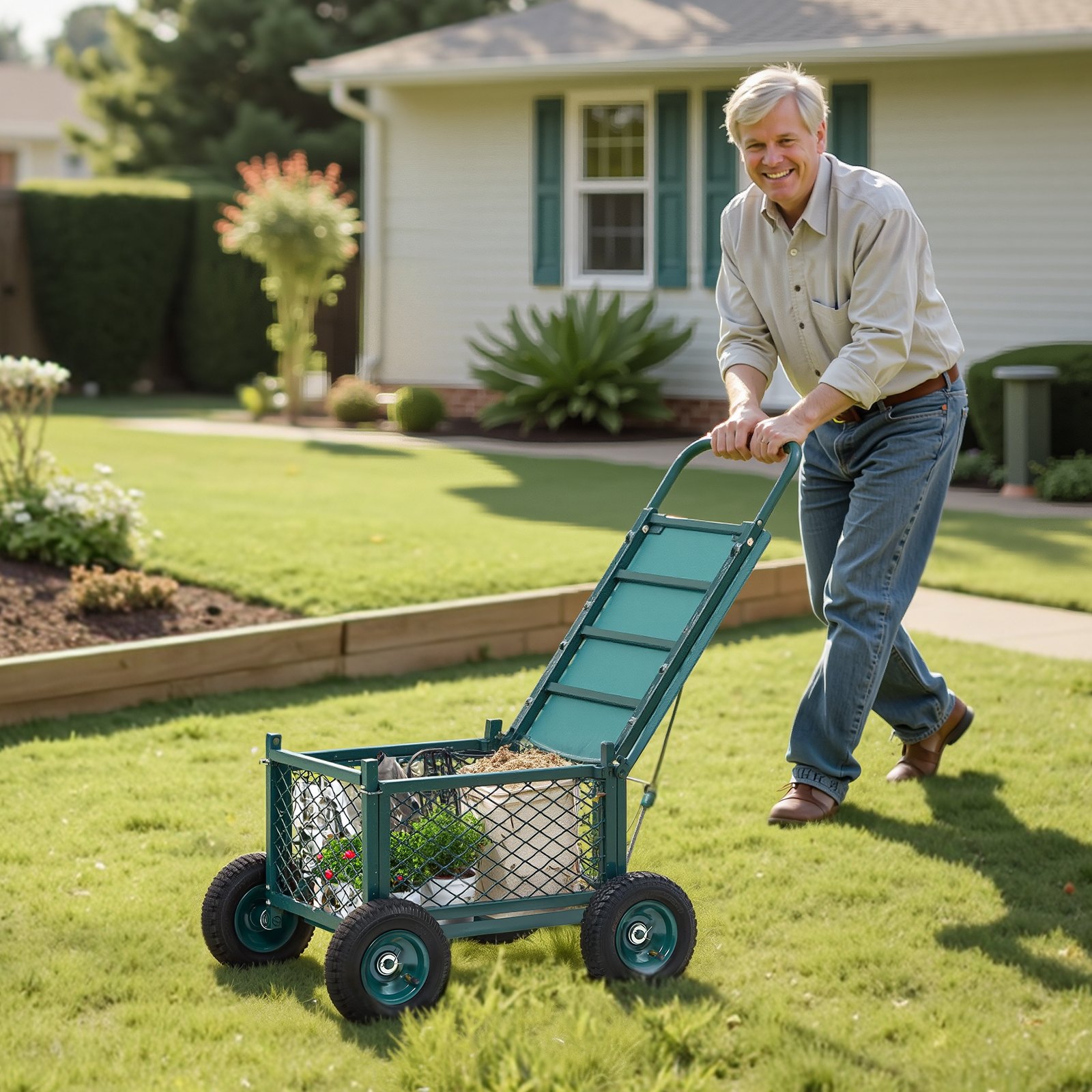Rolling Garden Seat with Wheel, picture 2 of 2