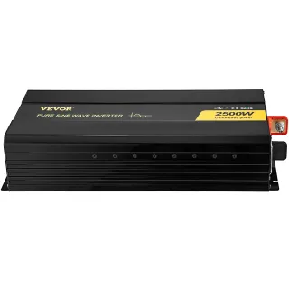 Pure Sine Wave Inverter, 2500 Watt Power Inverter, DC 12V To AC 120V Car Inverter, With USB Port, LCD Display, And Remote Controller Power Converter, For RV Truck Car Solar System 