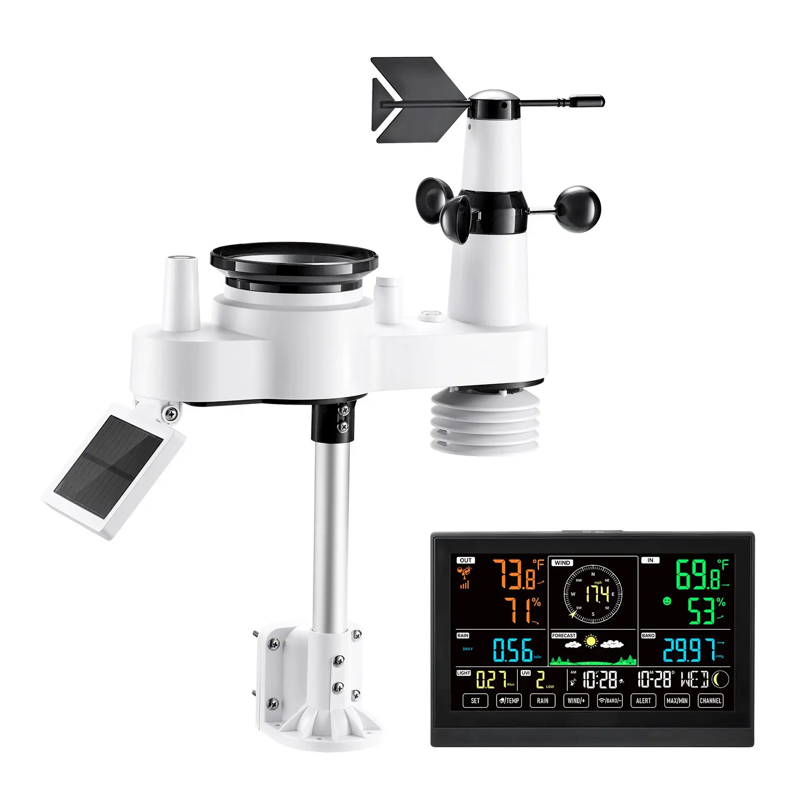7-in-1 Wireless Weather Station 7.5 In Display