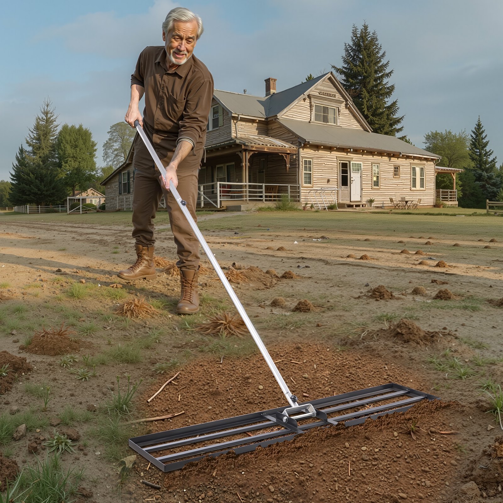 Lawn Leveling Rake with Adjustable Handle, picture 2 of 2