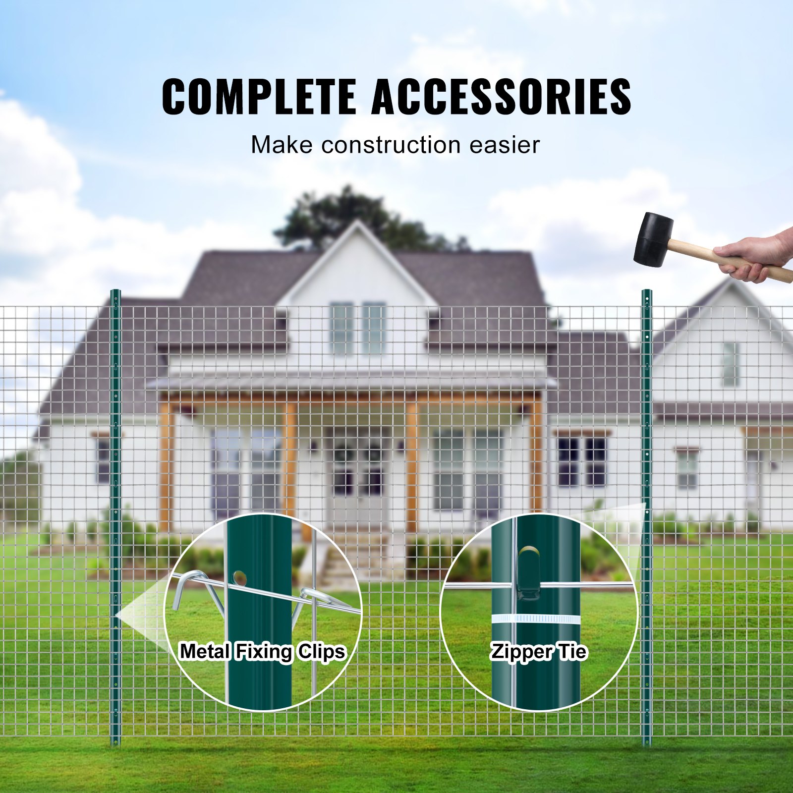 5 Feet Fence Post 10 Pack T-Post Heavy Duty Metal Fence Posts Green image 5