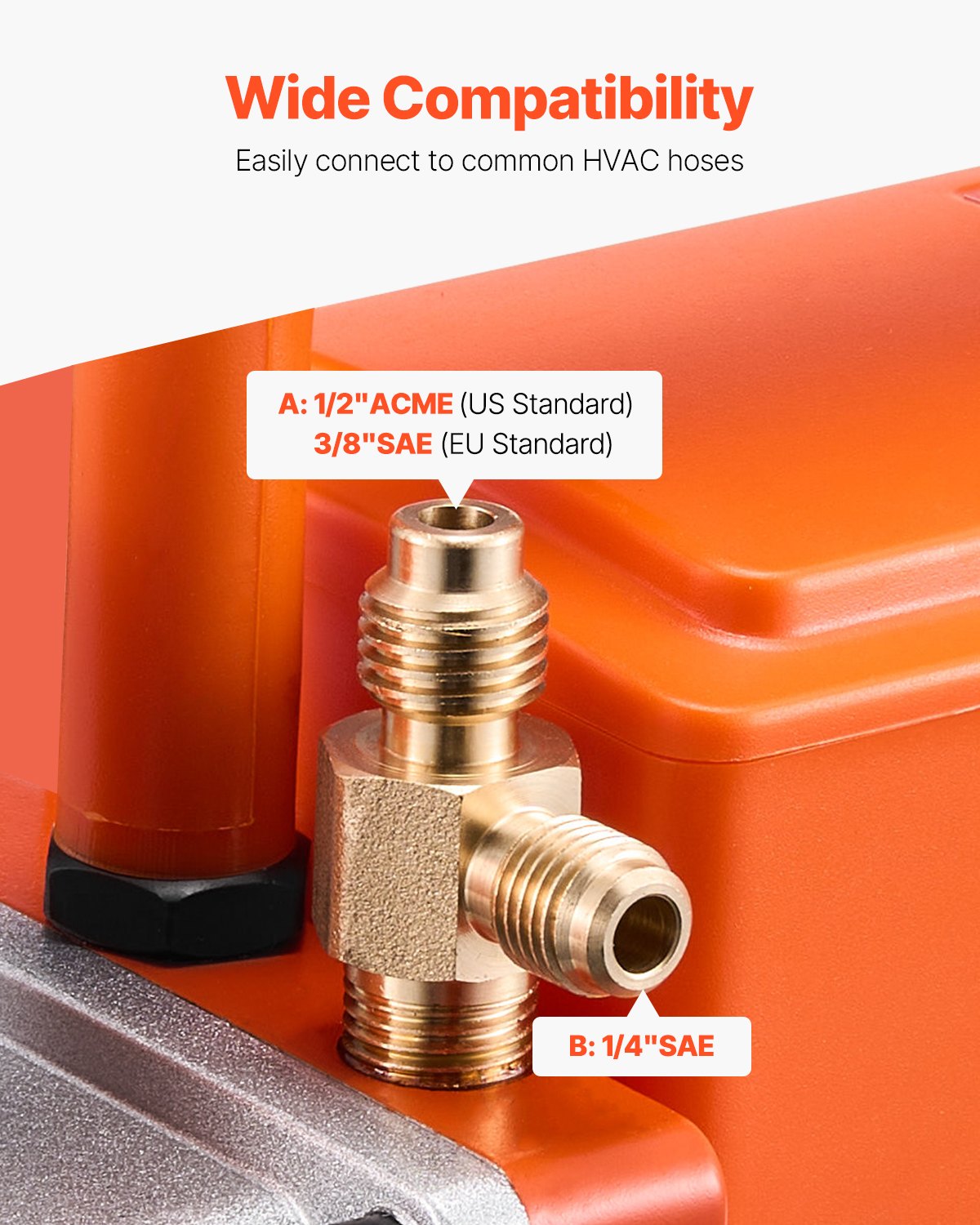 Vacuum Pump 5 CFM HVAC Single Stage Rotary Vane Vacuum Pump Oil — photo 4