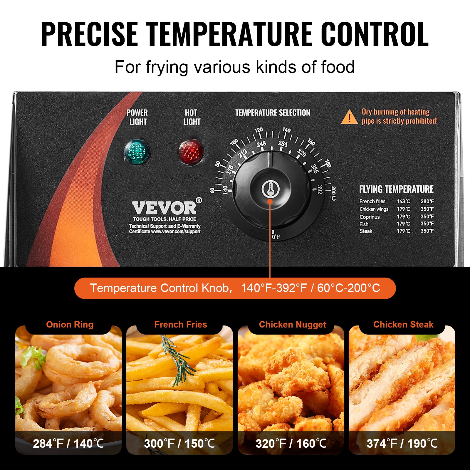 Commercial Electric Deep Fryer Countertop Deep Fryer 3000W 18Qt / 17L image 4
