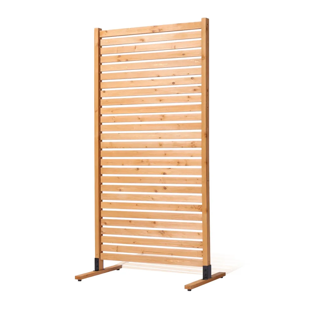 Wooden Privacy Screen 36' X 76' Freestanding Outdoor Privacy Screen For Patio