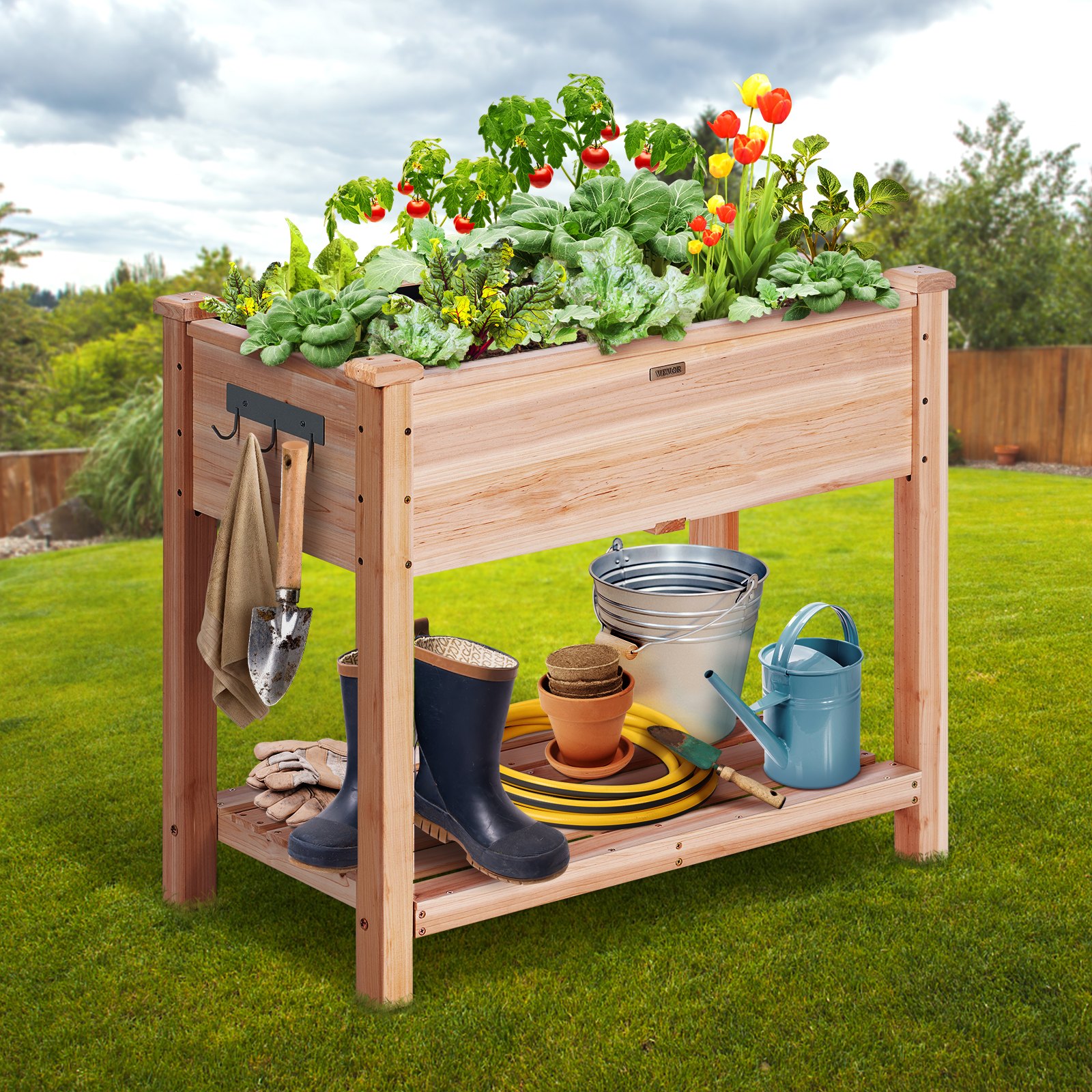 Wooden Raised Garden Bed Planter Box, picture 2 of 2