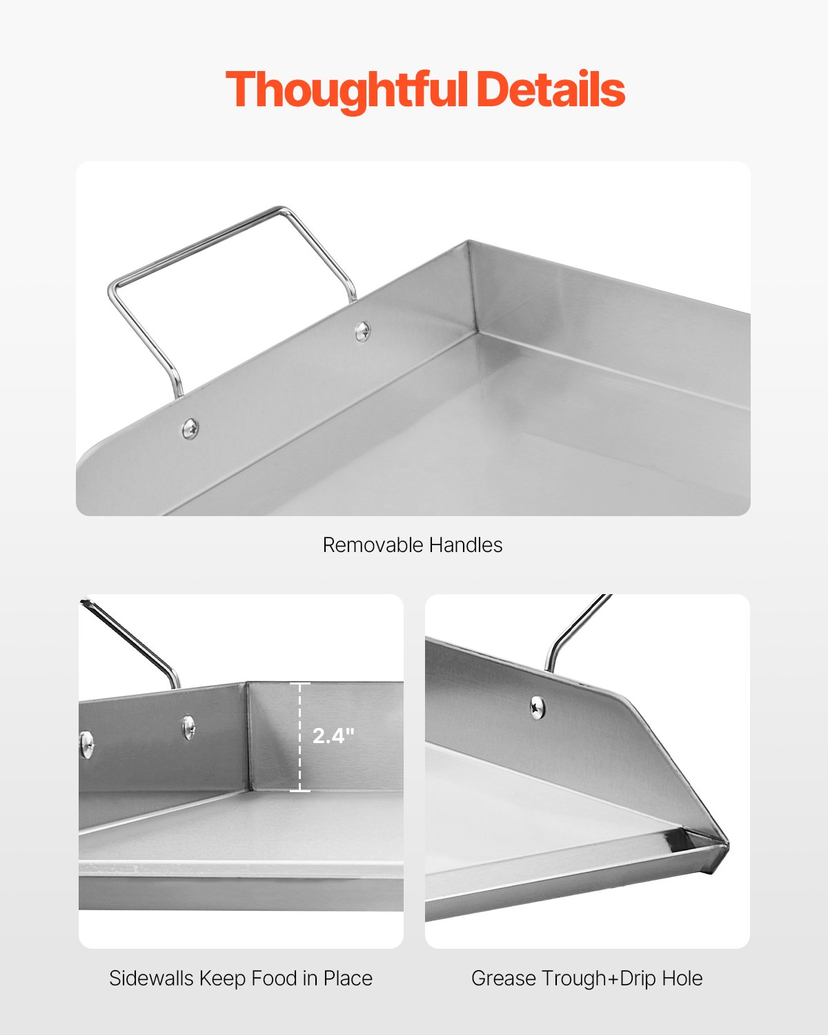 Flat Top Griddle Stainless Steel Universal BBQ Grill Pan β photo 3