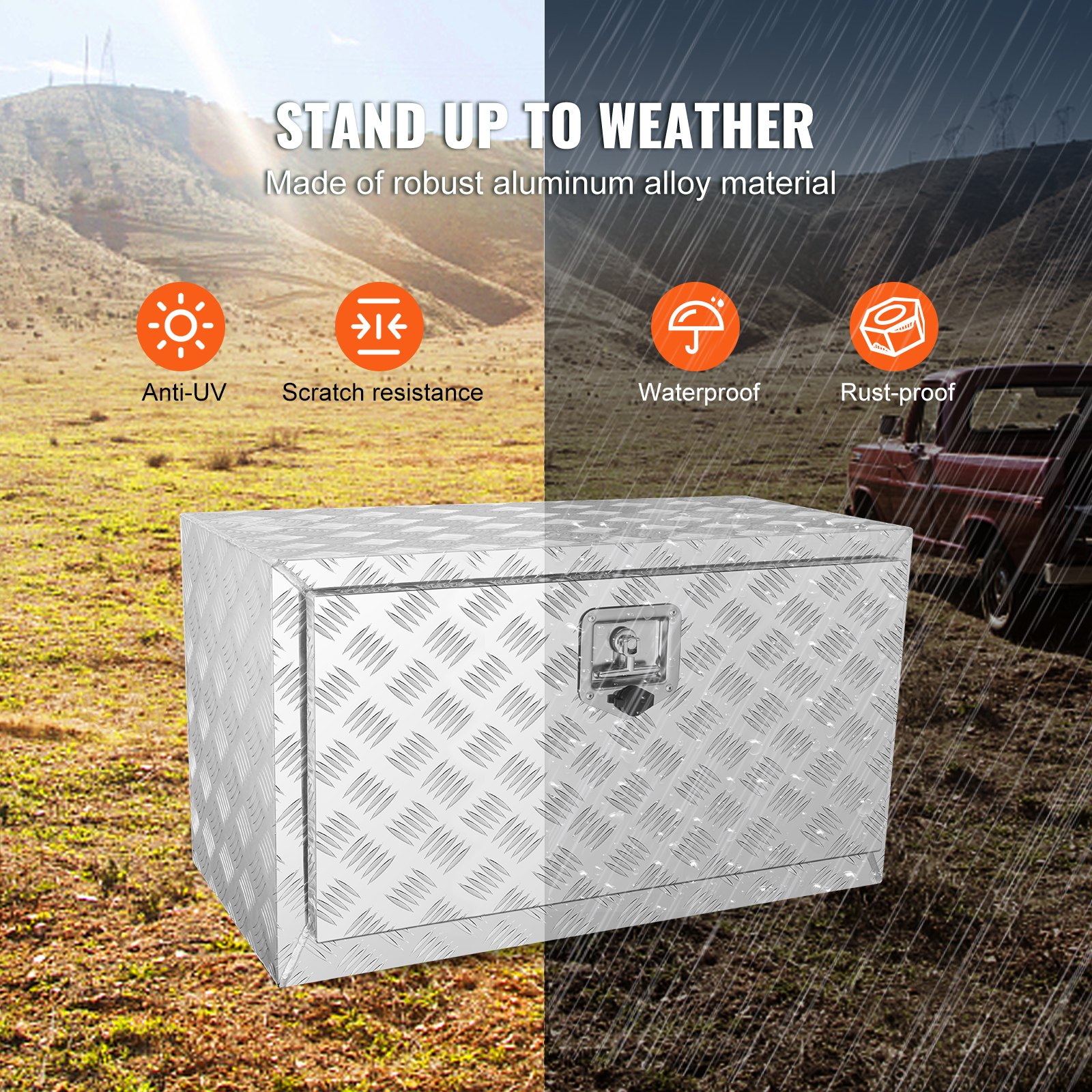 Underbody Truck Box, 760×355×405 Mm Pickup Storage Box,