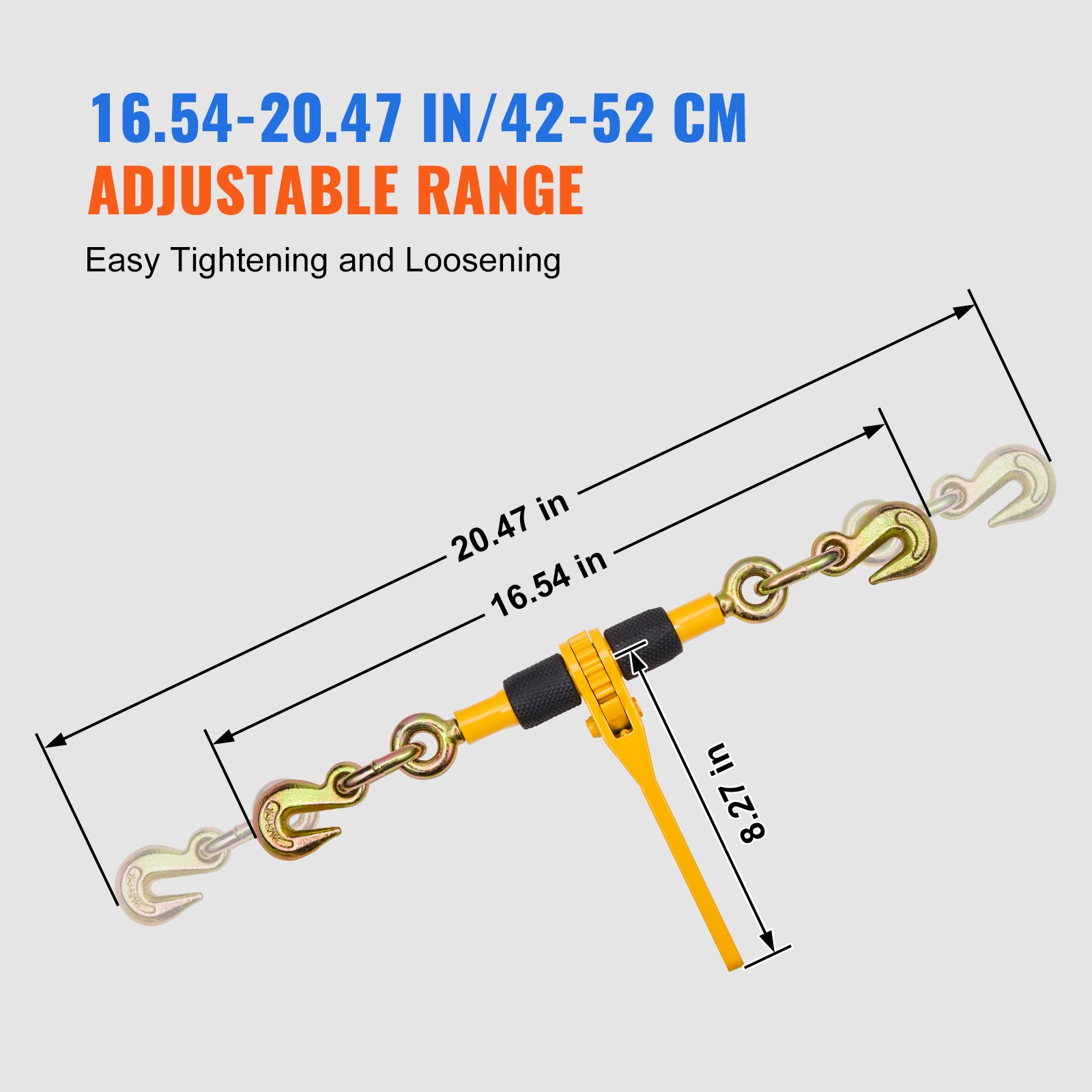 Chain Binder Ratchet Load Binder 1/4'-5/16' 2600 Lbs For Tie Down 4 Pack image 5
