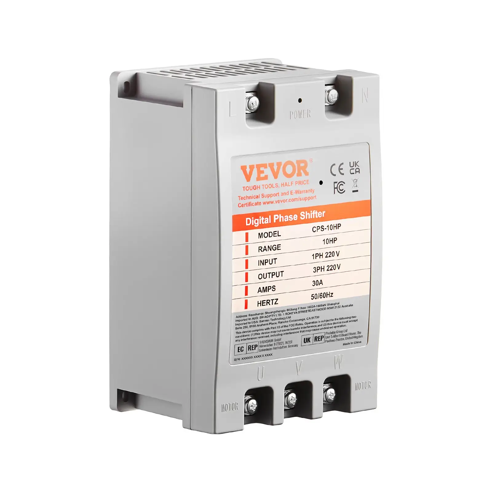3 Phase Converter - 10HP 30A 220V