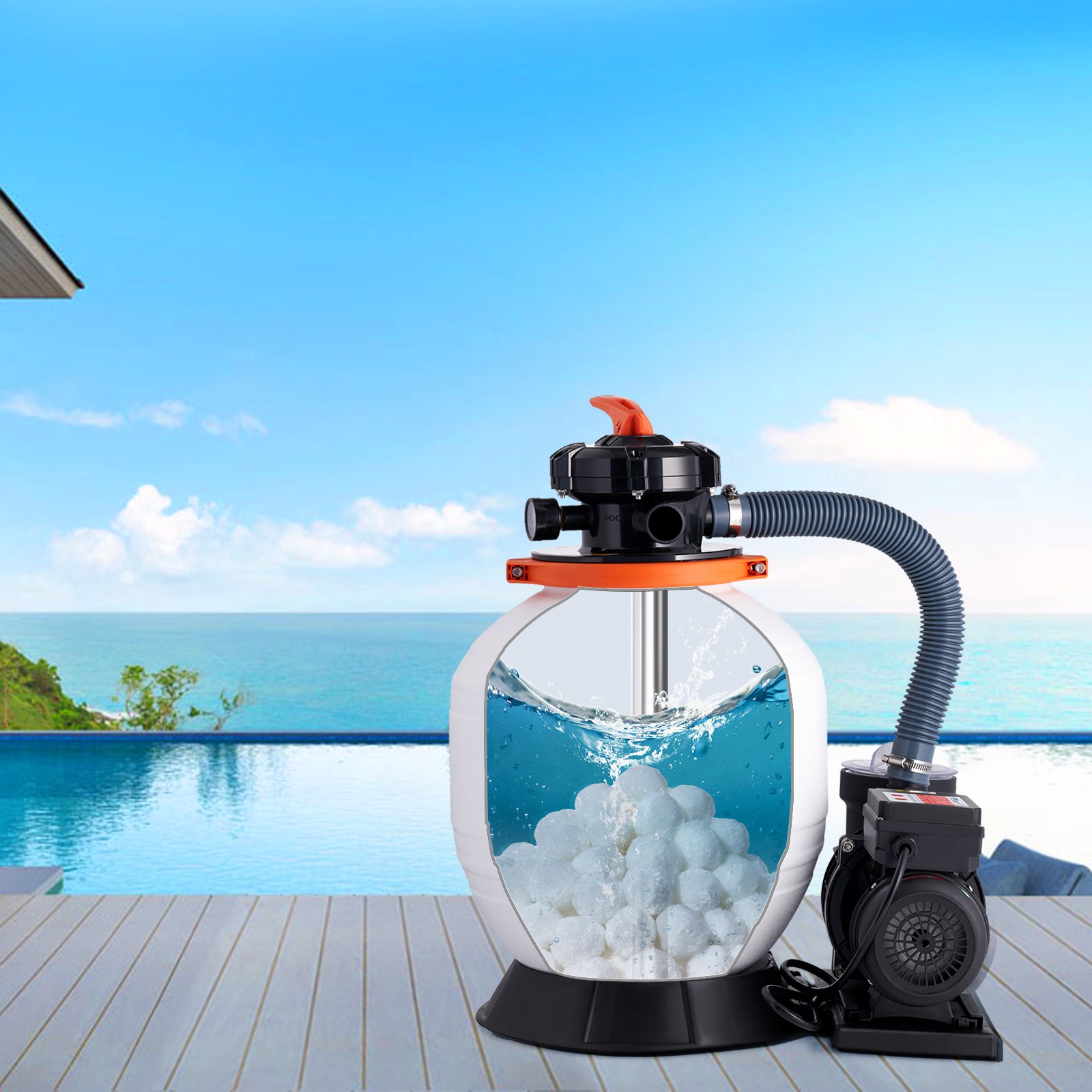 Pool Filter Balls For Sand Filter Pump 1.5 Lbs Reusable For Swimming Pool