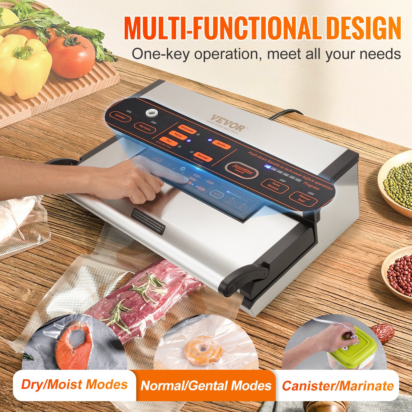 Vacuum Sealer Machine — 95Kpa 350W Powerful Dual Pump and Dual — photo 6