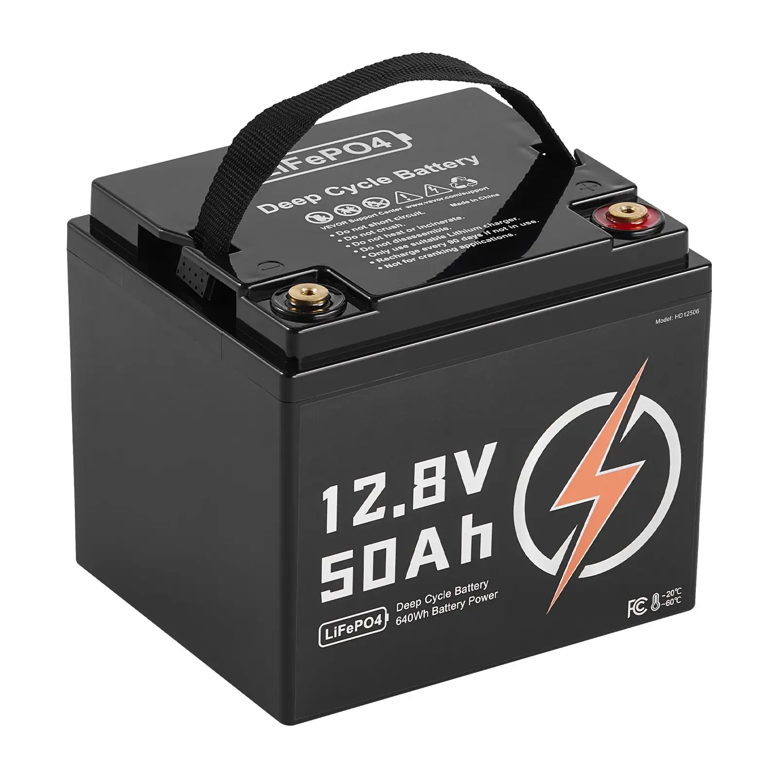 12V 50Ah Deep Cycle LiFePO4 Battery BMS