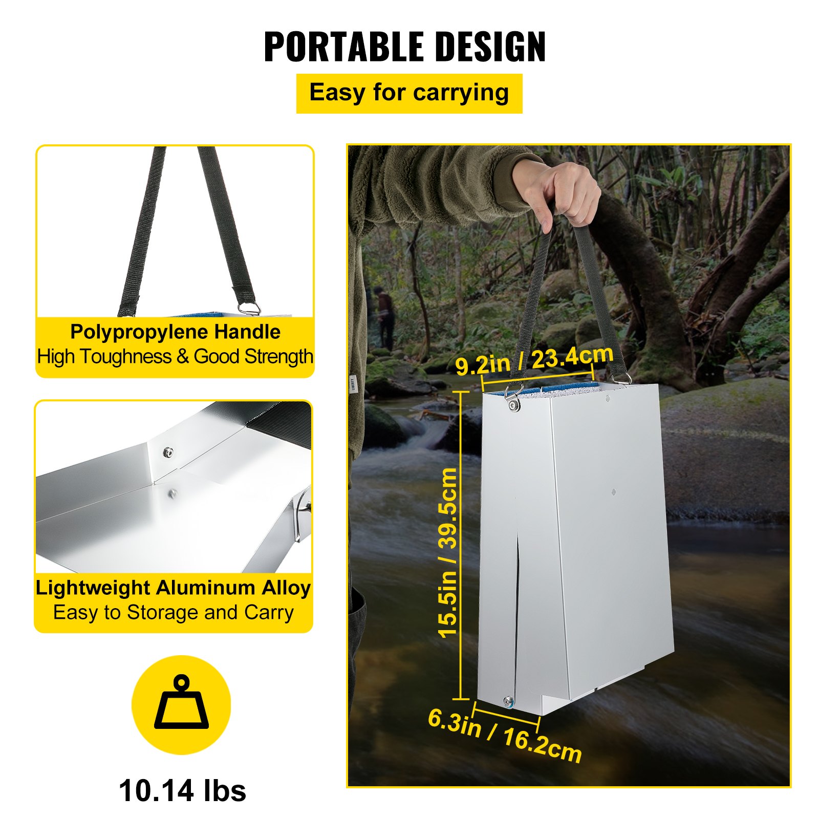 Folding Aluminum Alloy Sluice Box, Compact 50' Sluice Boxes For Gold, Lightweight Gold Sluice Equipment… image 3