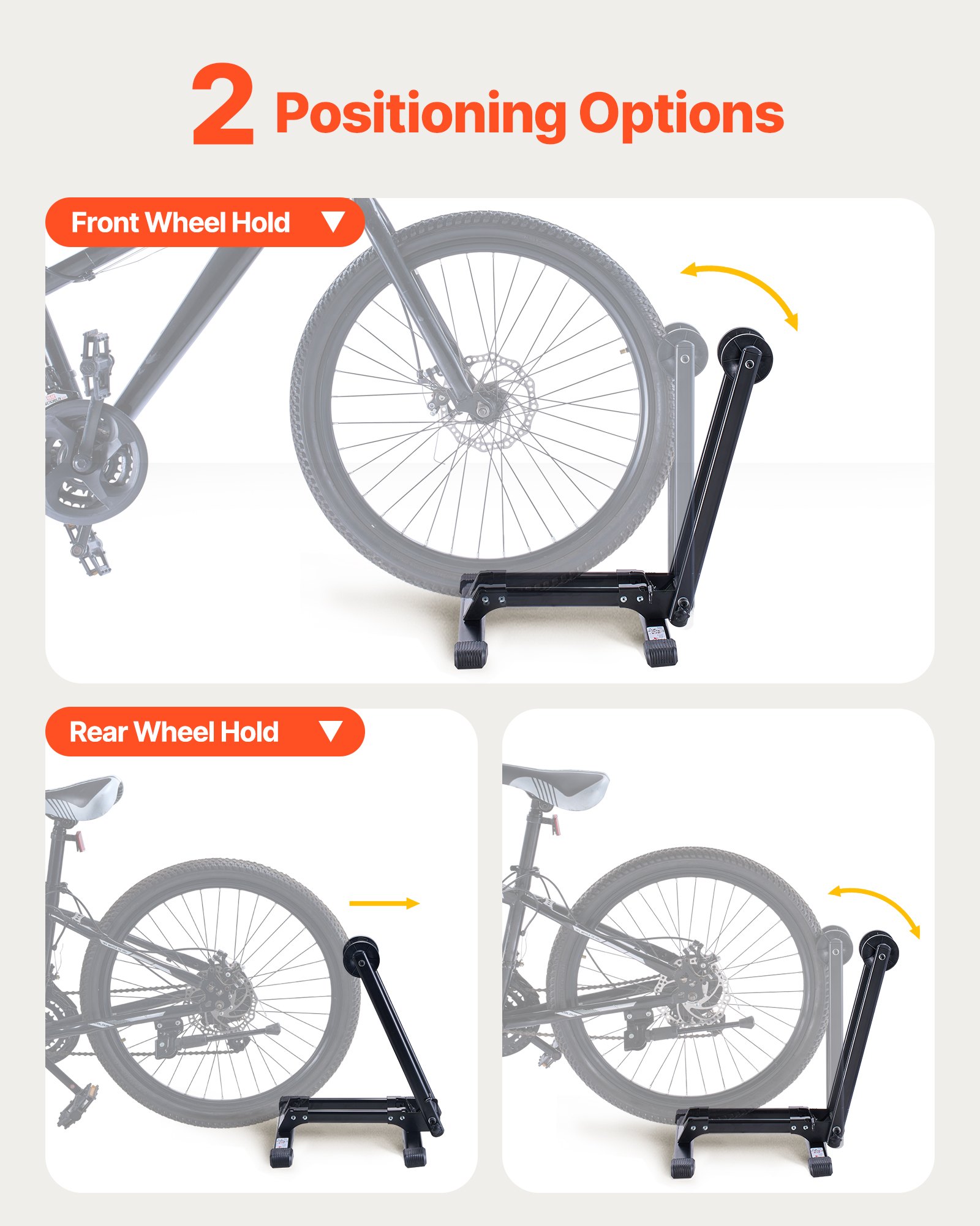 Foldable Bike Rack For 20 To 29 Inch Mountain & Road Bikes Storage Stand