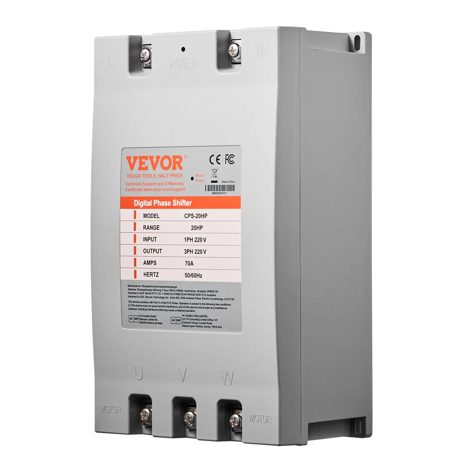 3 Phase Converter 20HP 70A 220V Single