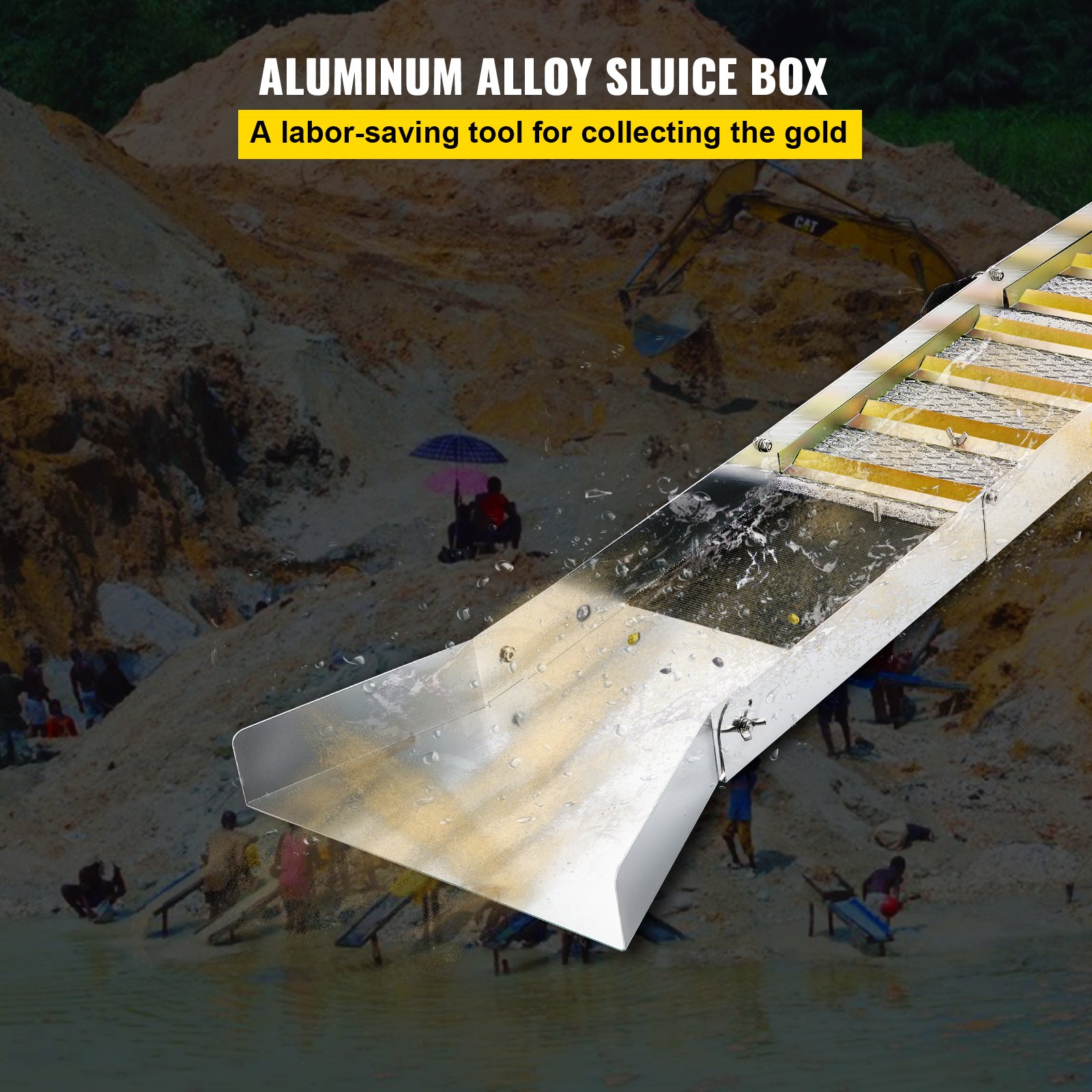 Folding Aluminum Alloy Sluice Box, Compact 50' Sluice Boxes For Gold, Lightweight Gold Sluice Equipment… image 2