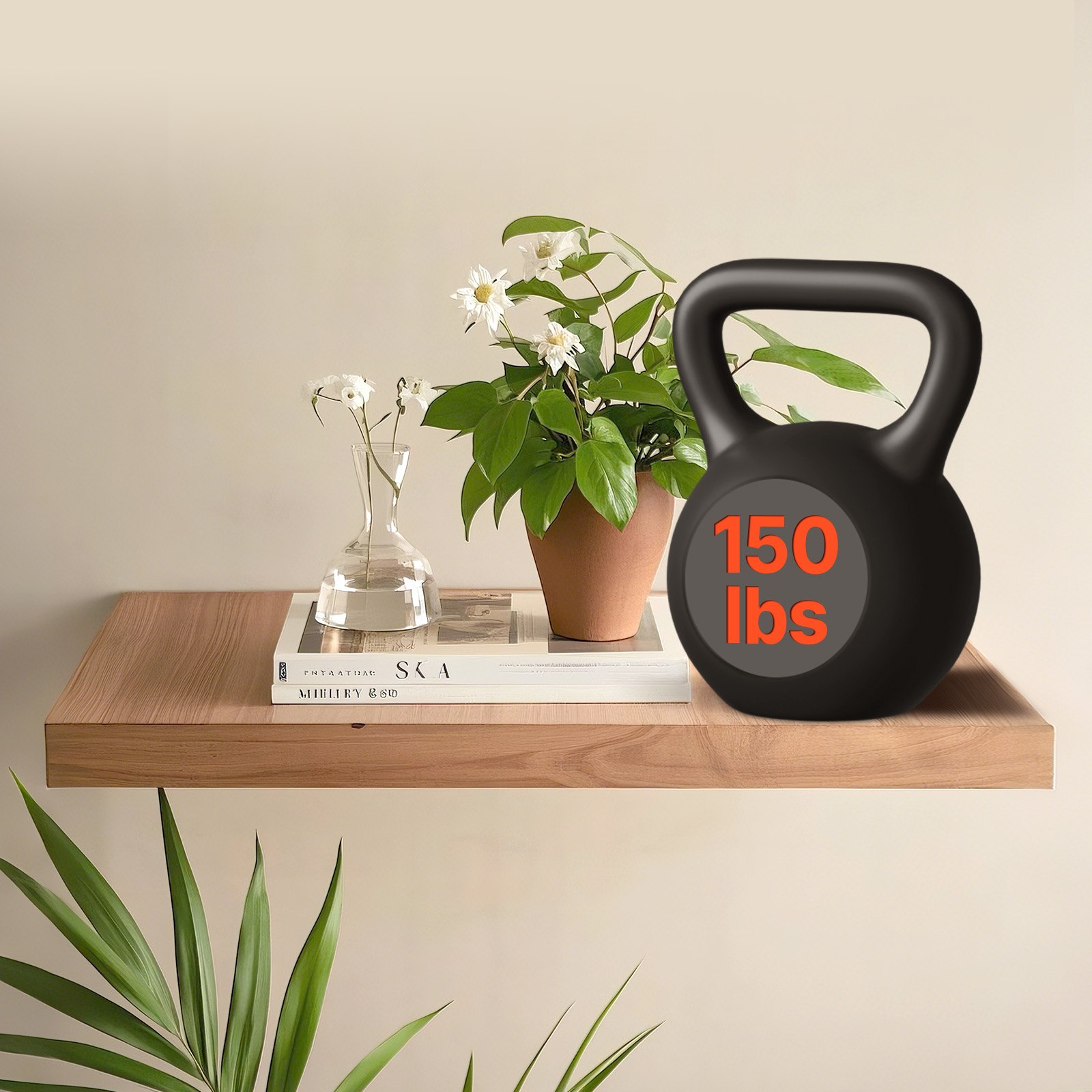 2 Pcs Shelf Bracket 22 Inch / 558.4 Mm Heavy Duty Floating Shelf Brackets – Black