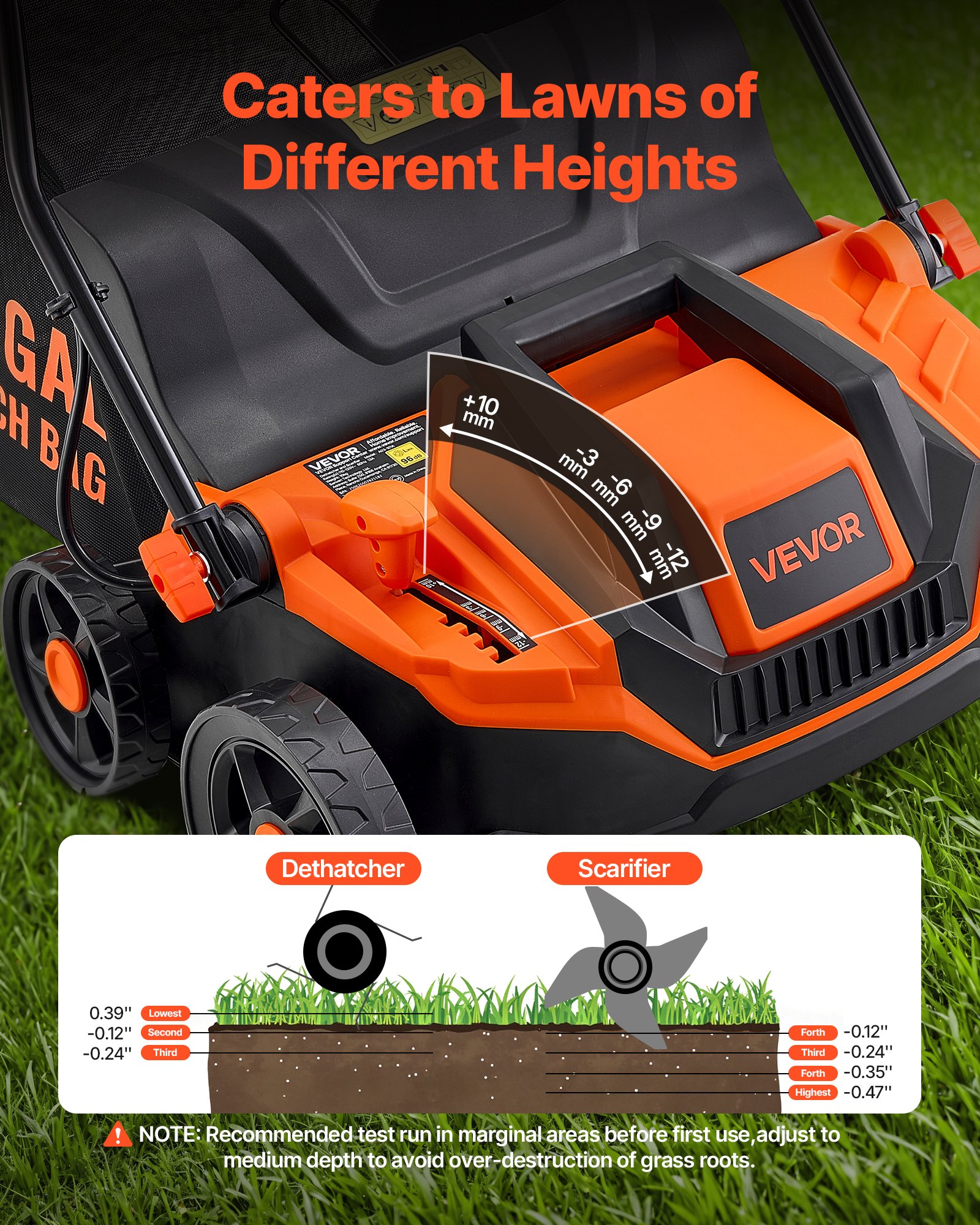 2-in-1 Electric Dethatcher And Scarifier Lawn Dethatcher 13-Inch 13 Amp image 4