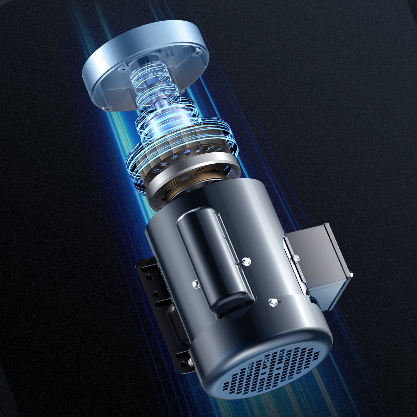 1HP Electric Motor 1725 Rpm, AC 115V/230V, 56C Frame, Air Compressor Motor Single Phase, 5/8′ Keyed Shaft, CW/CCW Rotation For Agricultural Machinery And General Equipment – Black