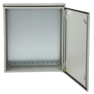 Electrical Enclosure, 24x24x12in, Tested To UL Standards NEMA 4 Outdoor Enclosure, IP65 Waterproof & Dustproof Cold-Rolled Carbon Steel Hinged Junction Box For Outdoor Indoor Use, 