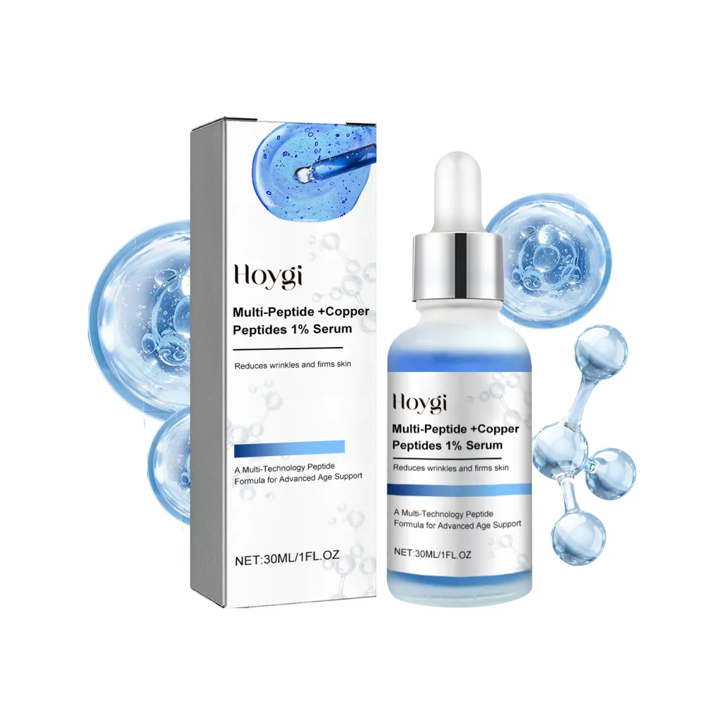 Hoygi Multi-Peptide +Copper Peptides 1% Serum, Reduce The Appearance Of Fine Lines Wrinkles Increase Skin Elasticity Firming Facial Anti-Aging Esse...