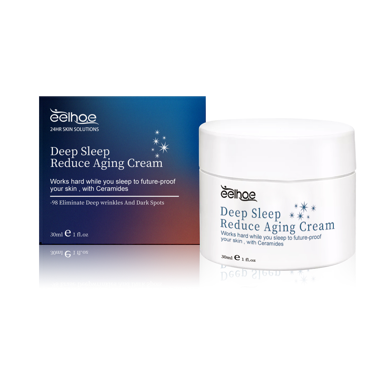 EELHOE Deep Sleep Reduce Aging Cream, Firming Light Lines Brightening Skin Tone Moisturizing Skin Care Sleep Cream 30G - Shop at LoveMi