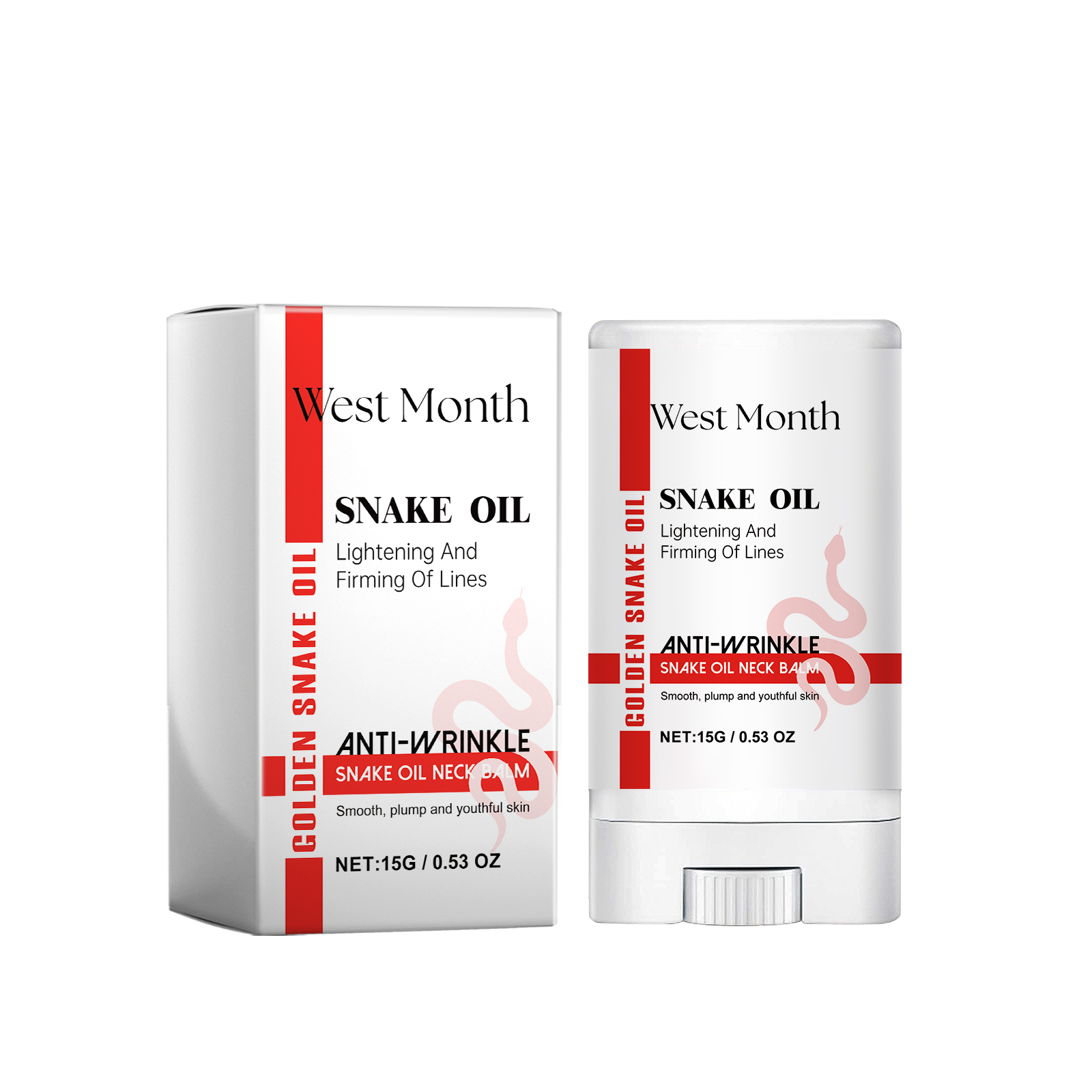 West&Month Anti Wrinkle Snake Oil Neck Balm, Massage Firming And Moisturizing Skin Care Anti Wrinkle Fade Neck Lines 15G - Shop at LoveMi