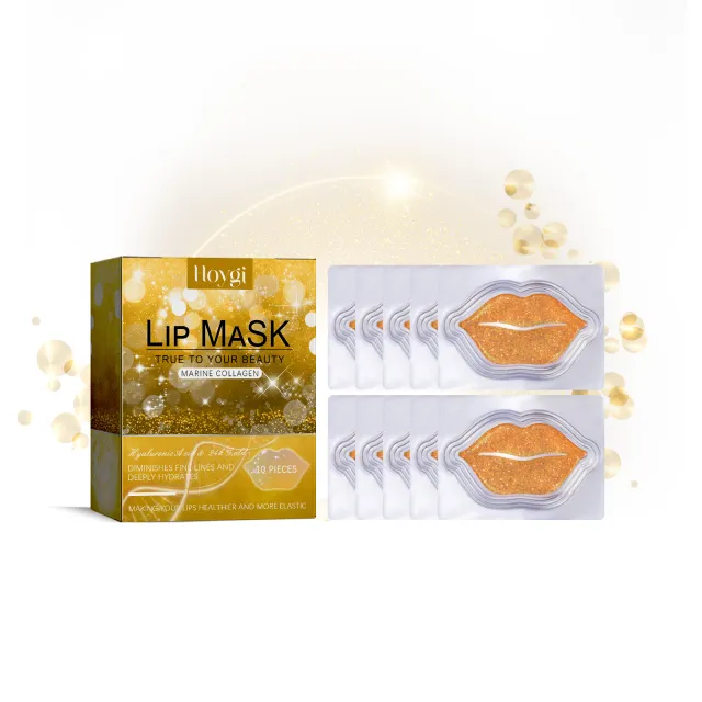 Hoygi Marine Collagen Lip Mask, Fade Lip Lines Smooth Moisturizing Prevent Weather Shack Moist Peeling Not Greasy Lips 10Pieces - Shop at LoveMi