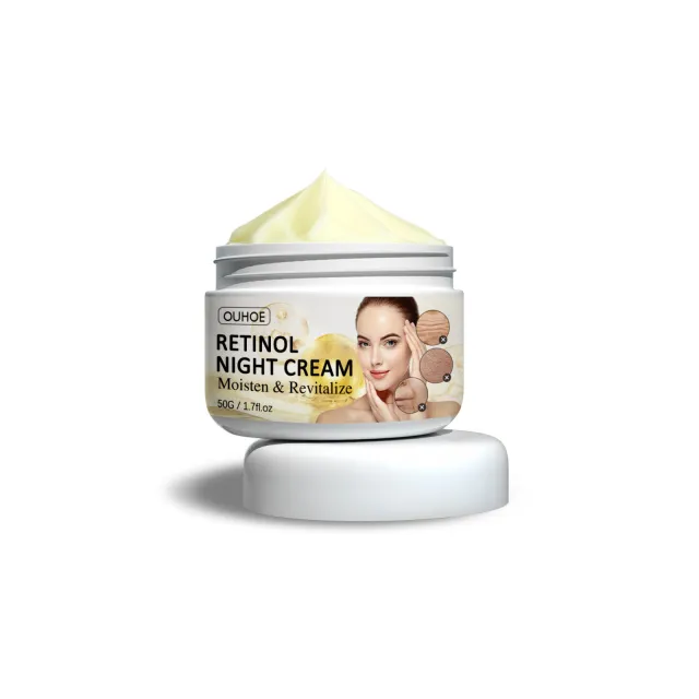OUHOE Retinol Night Cream Gently Moisturizes And Reduces Fine Lines On The Face, Moisturizes And Protects Tender Skin 50G - Shop at LoveMi