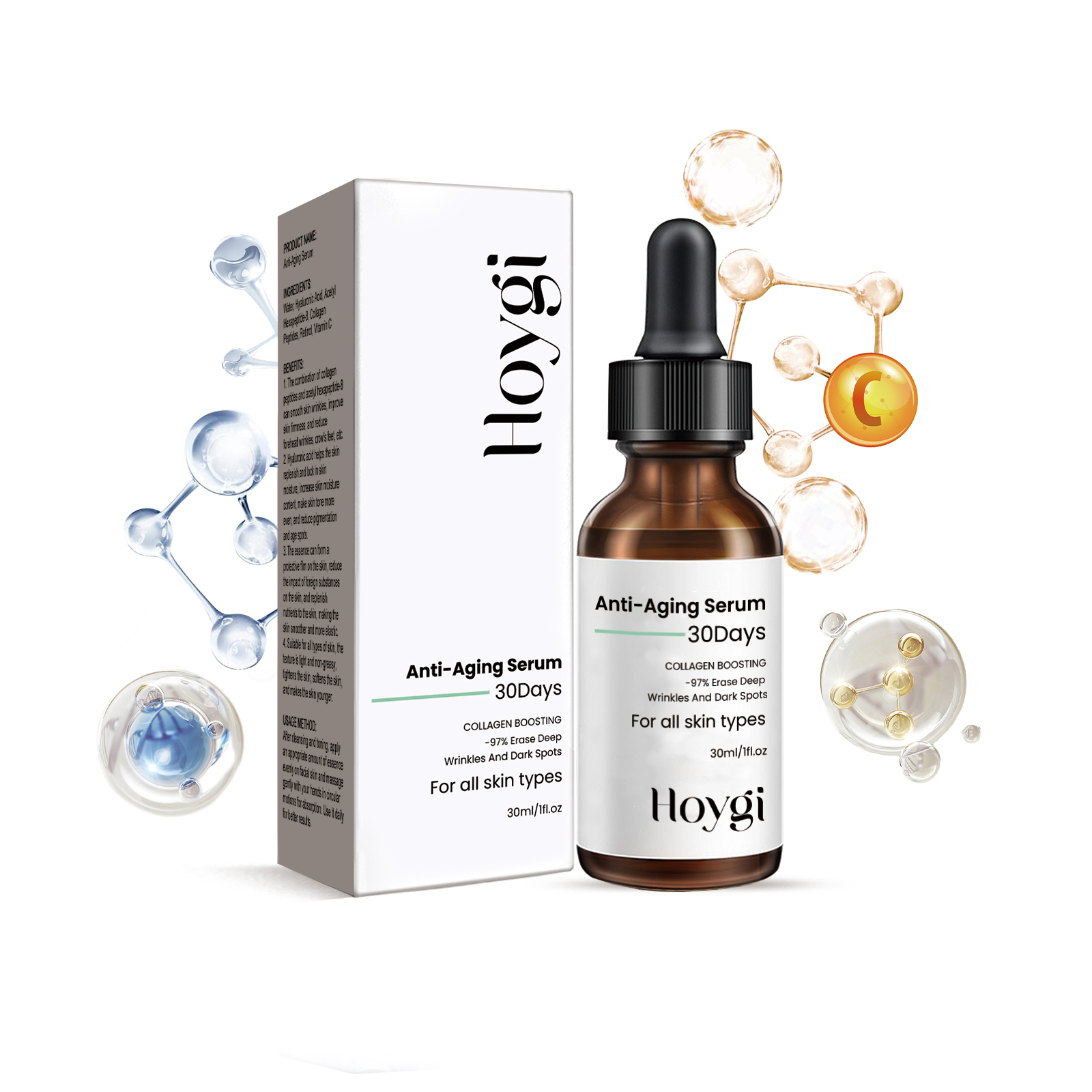Hoygi Anti Aging Serum, Brightening Moisturizing Firming And Anti aging Essence 30Ml - Shop at LoveMi