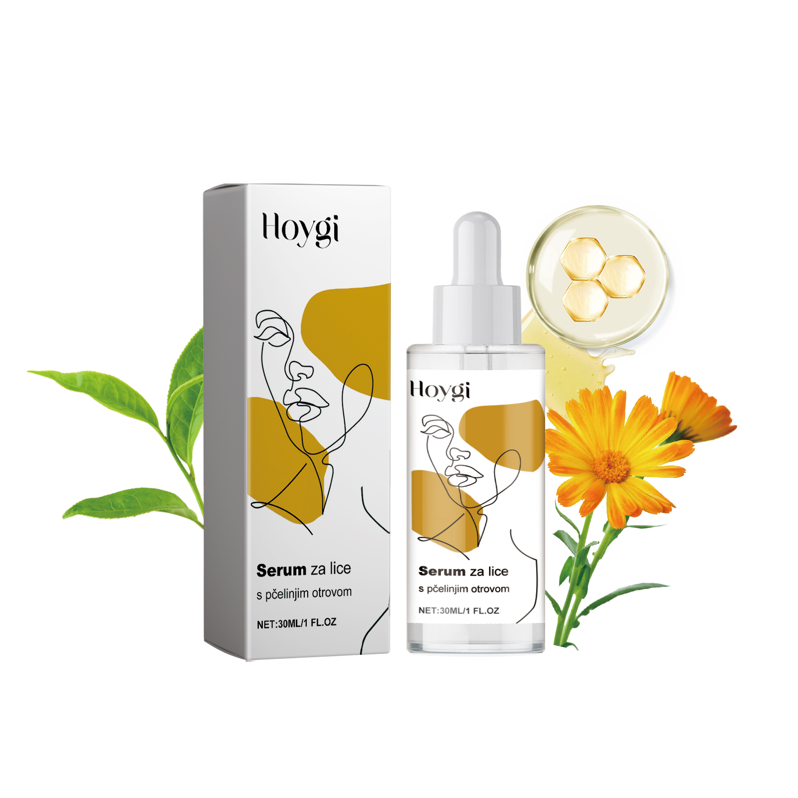 Hoygi Serum Za Lice S Pčelinjim Otrovom, Fade Fine Lines Crow's Feet Skin Tender Long Lasting Moisturizing Anti Wrinkle Essence 30Ml - Shop at LoveMi