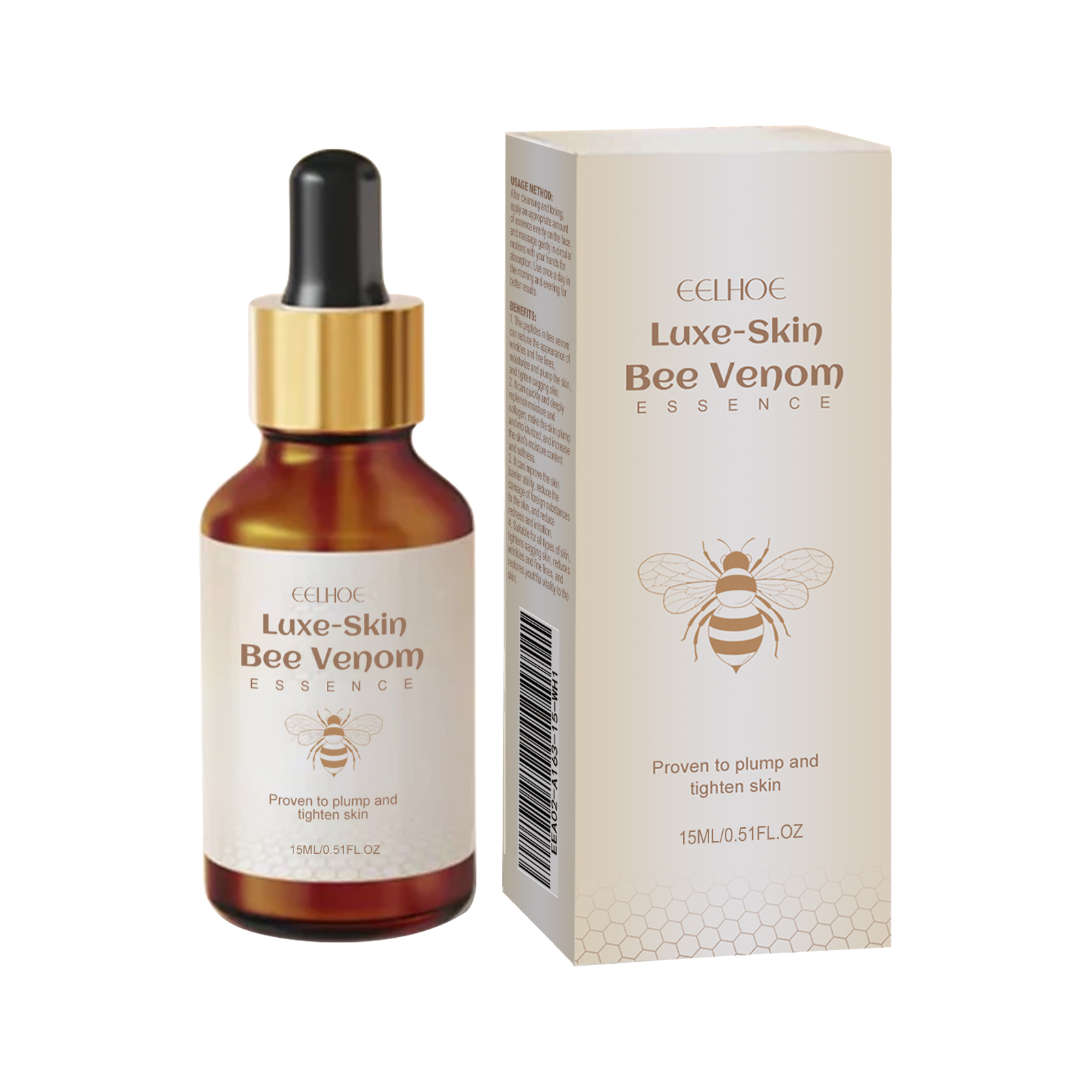 EELHOE Bee Venom Serum, Lighten Fine Lines On The Face, Firming, Moisturizing And Anti Aging Essence 15Ml - Shop at LoveMi