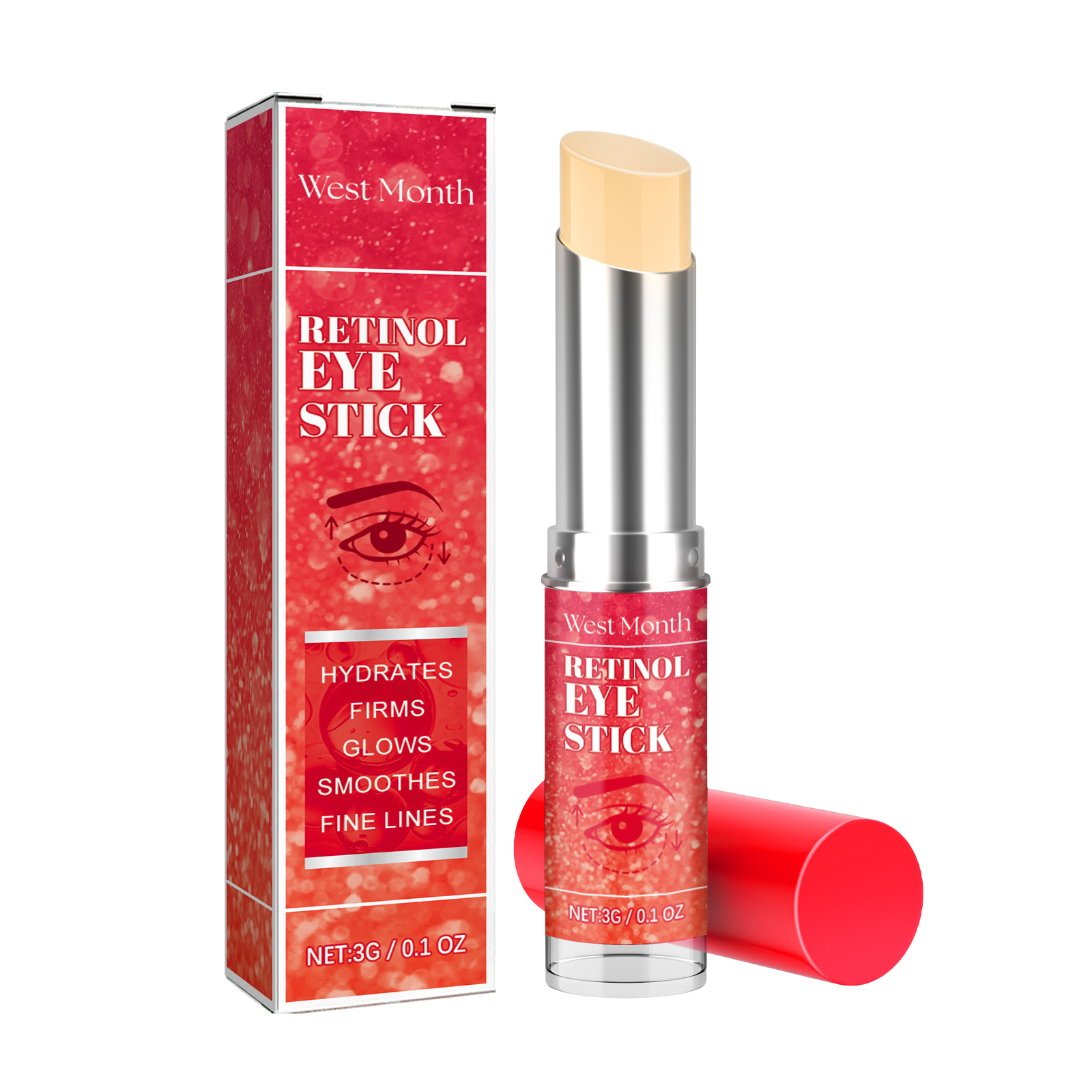 West&Month Retinol Eye Stick, Reduce Fine Lines Around Eyes And Moisturize Eye Skin Care Eye Cream 3G - Shop at LoveMi