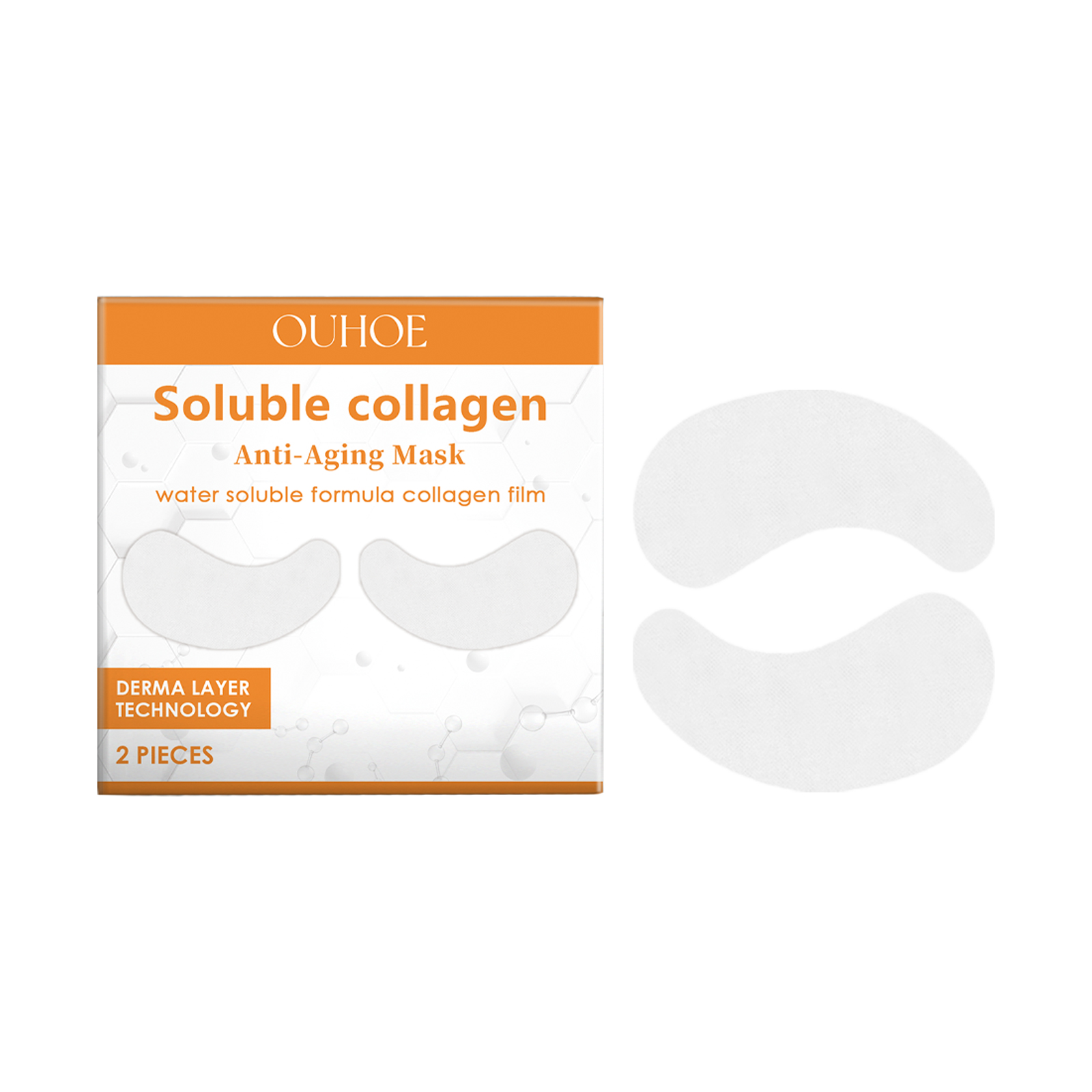 Ouhoe Collagen Soluble Eye Mask Tights Eye Area, Lightening Fine Lines And Hydrating Eye Mask 2 Pieces - Shop at LoveMi