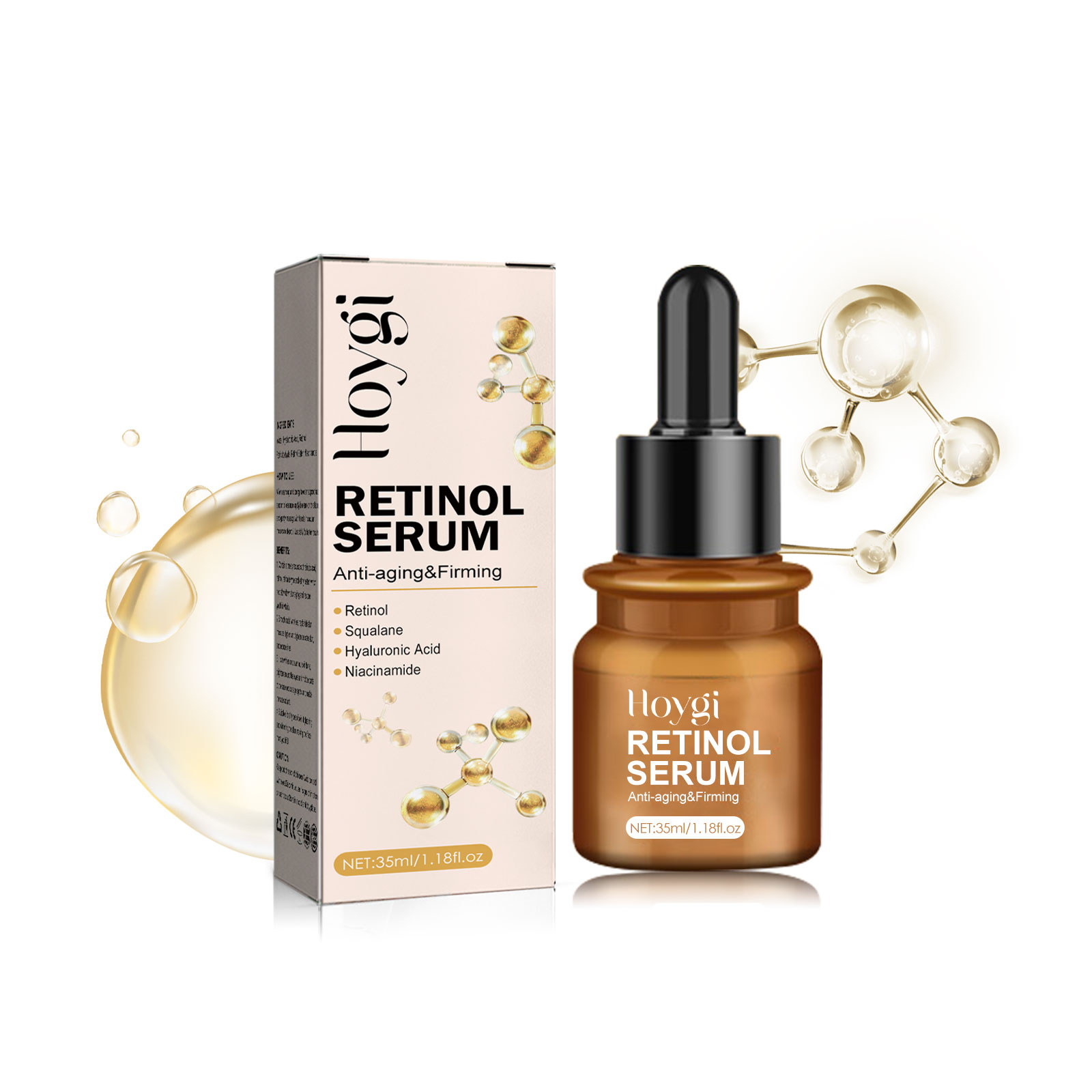 Hoygi Retinol Anti Wrinkle Essence Reduces Fine Lines, Firming, Moisturizing And Brightening Anti Aging Essence 35Ml - Shop at LoveMi