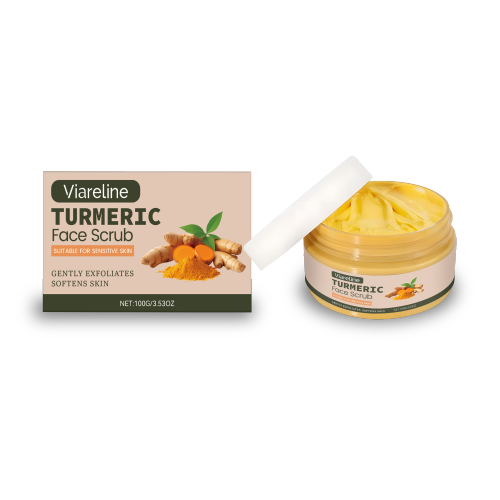 Viareline Turmeric keratin Facial Scrub is a gentle cleansing, nourishing, moisturizing, hydrating and softening skin cream