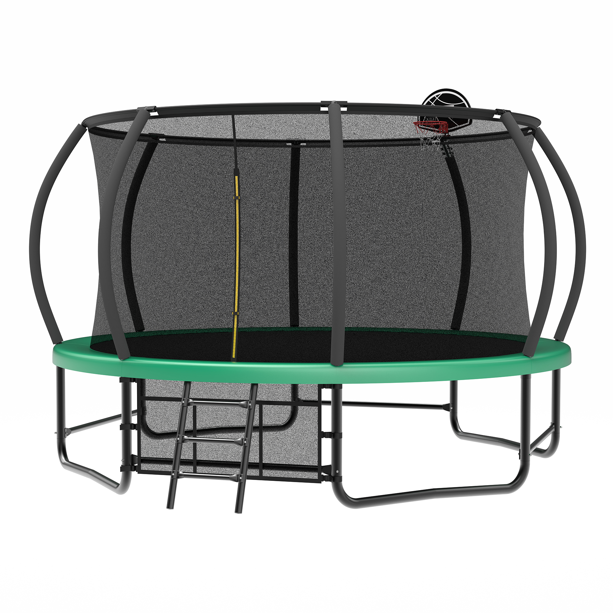 14FT Trampoline With Enclosure – Recreational Trampolines With Ladder And AntiRust Coating, ASTM Approval Outdoor Trampoline For Kids