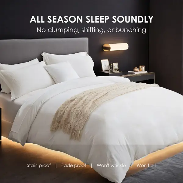 Solid White Oversized Duvet Cover Set Includes 1 Duvet Cover & 2 Pillowcases. Crafted From Premium Breathable Microfiber With Bohemian Accents. Fits Single/doub