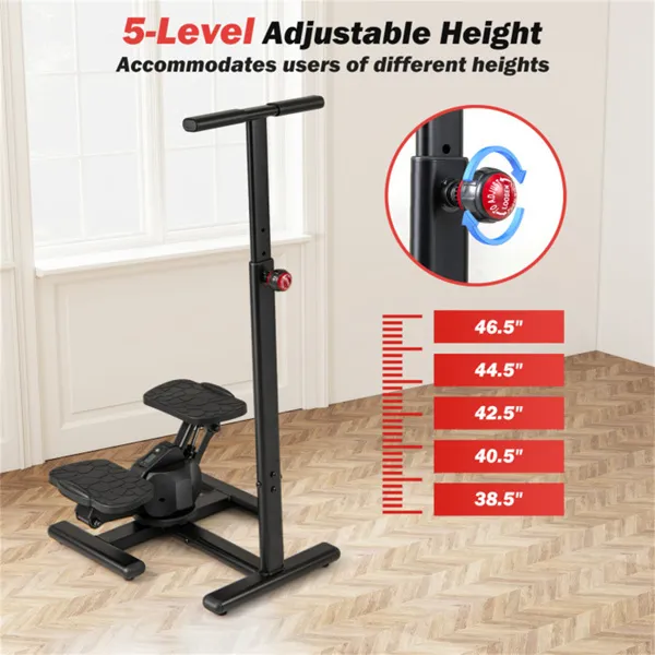 Multi-Functional Exercise Stepper - Step+Twist Design, 300lbs Capacity, Non-Slip Pedals+Stable Metal Frame