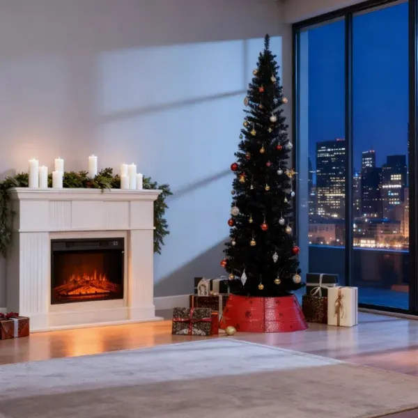Pencil Christmas Tree With Sturdy Base, Perfect For Modern Holiday Decor - Defaulttitle