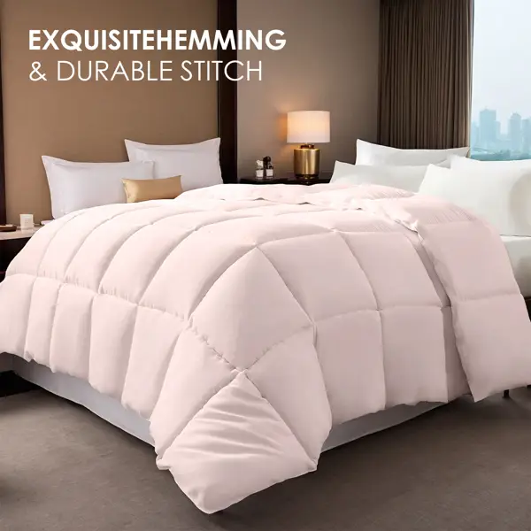 Pink Oversized Plump Thick Duvet - Enhanced Warmth With Skin-friendly Comfort. Perfect For Cozy Bedrooms And Luxury Hotels. Fits Single/double Beds. Premium Mic