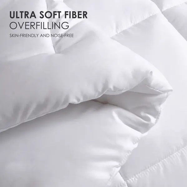 White Oversized Checkered Quilted Plump Duvet Adorable Cozy Design For All Genders' Bedrooms. Hotel & Guesthouse Compatible. Fits Single/double Beds With Extra 